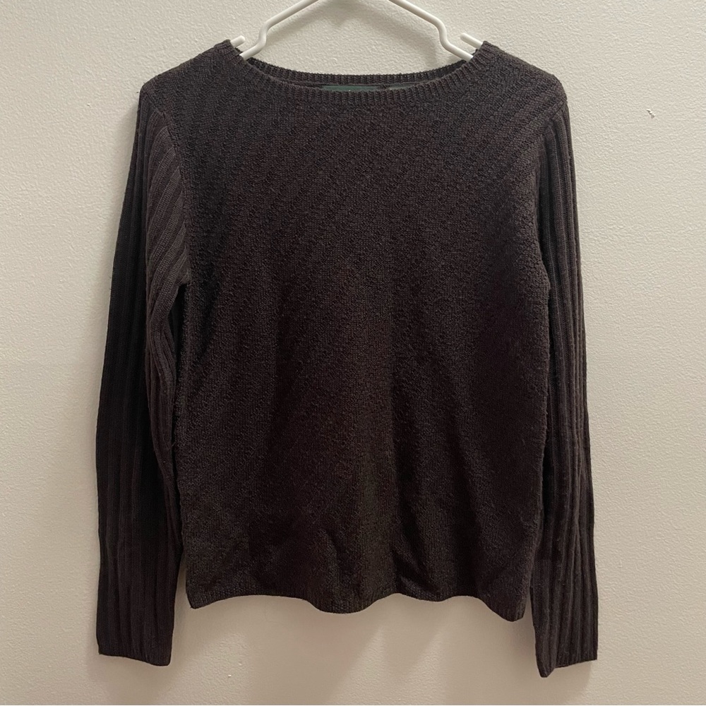HARVE BENARD by BENARD HOLTZMAN Women’s Brown Wool Blend Sweater. Size M - Picture 2 of 8